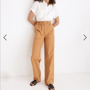 Madewell Cotton Ripstop Pull-On Straight Cargo Pants